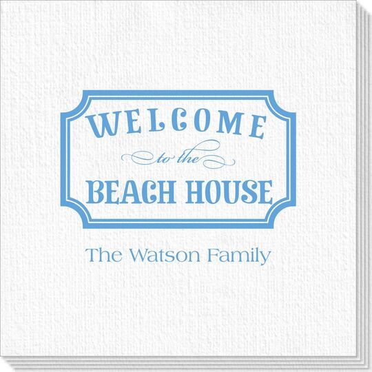Welcome to the Beach House Sign Deville Napkins